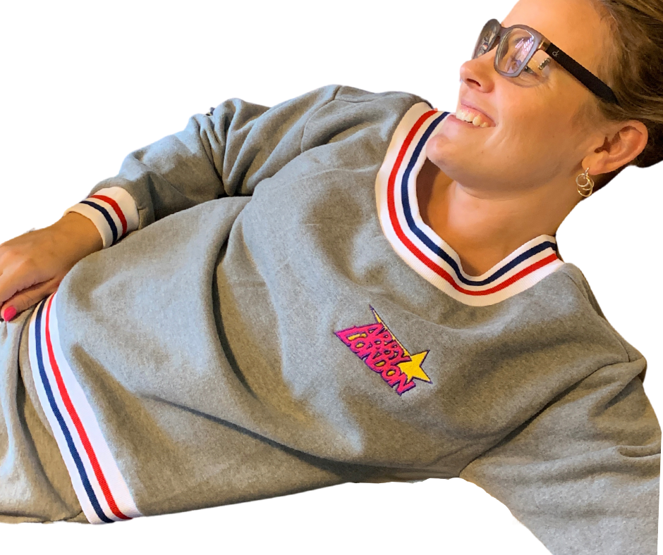 Patriotic Crew Neck Sweatshirt with Embroidered Logo