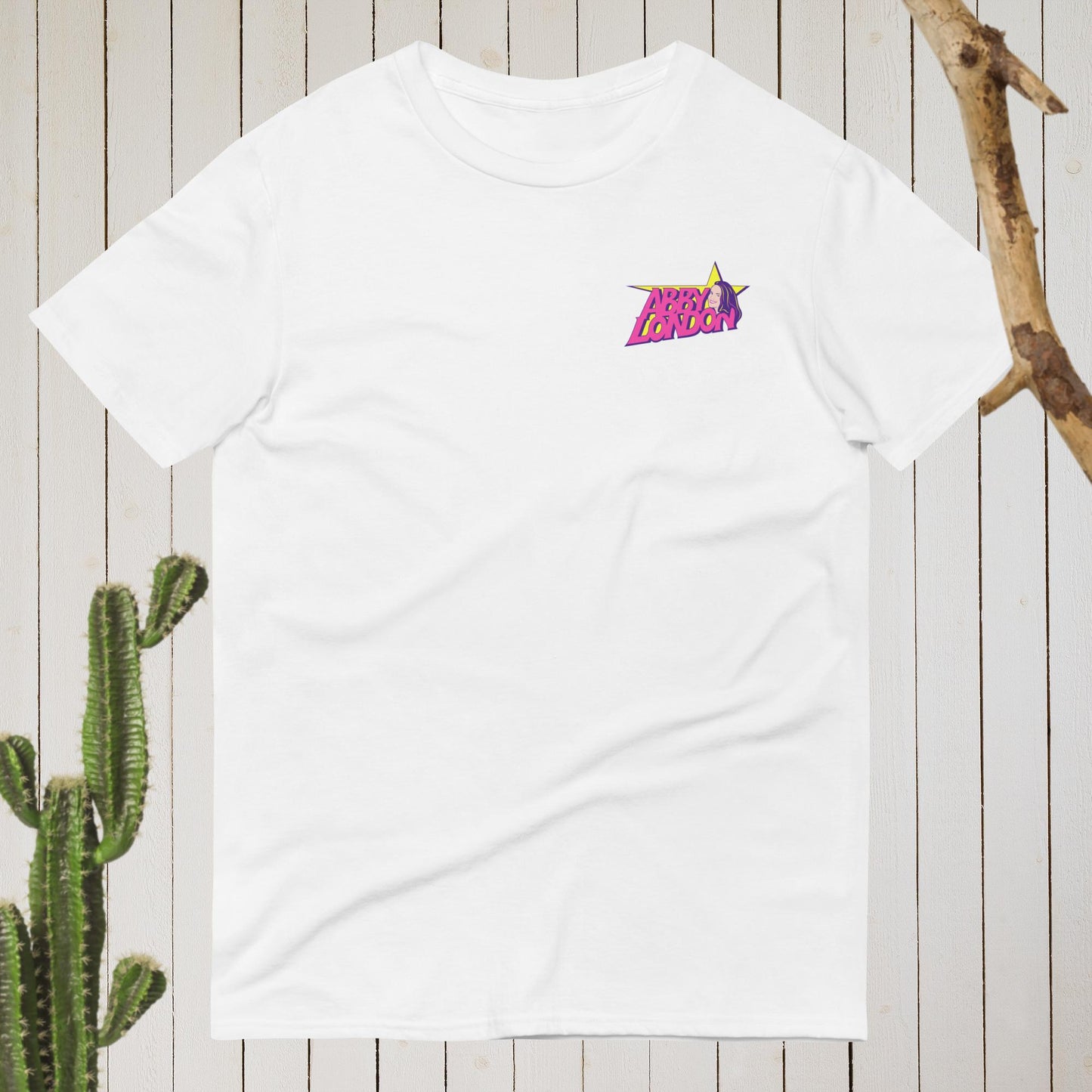 Logo Unisex Tee: Signature Yellow, Pink and Purple Logo